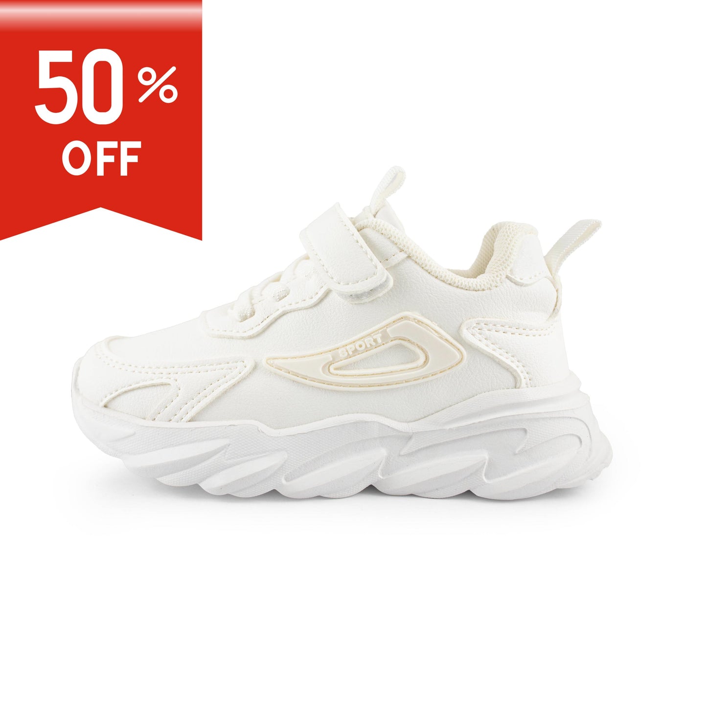 Kids'/Youth Unisex Sneaker - 3376B White