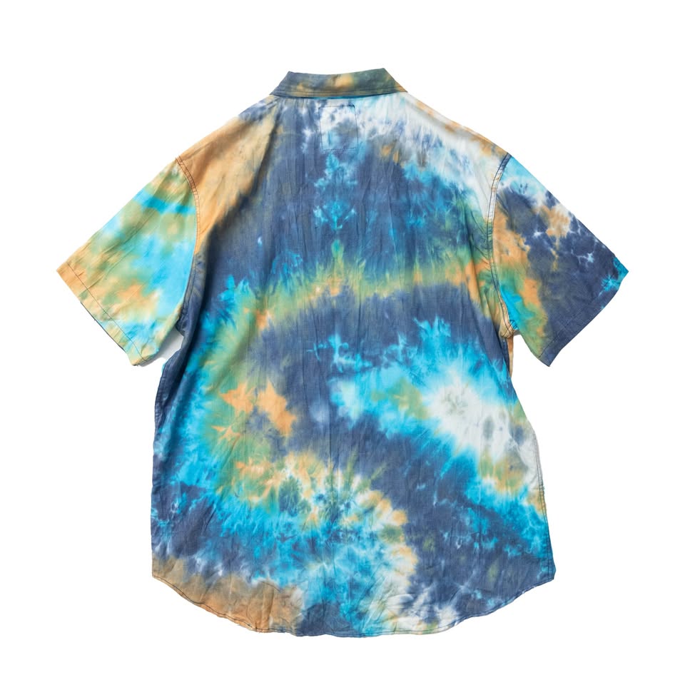 Blue tie dye Men short-sleeve Shirt