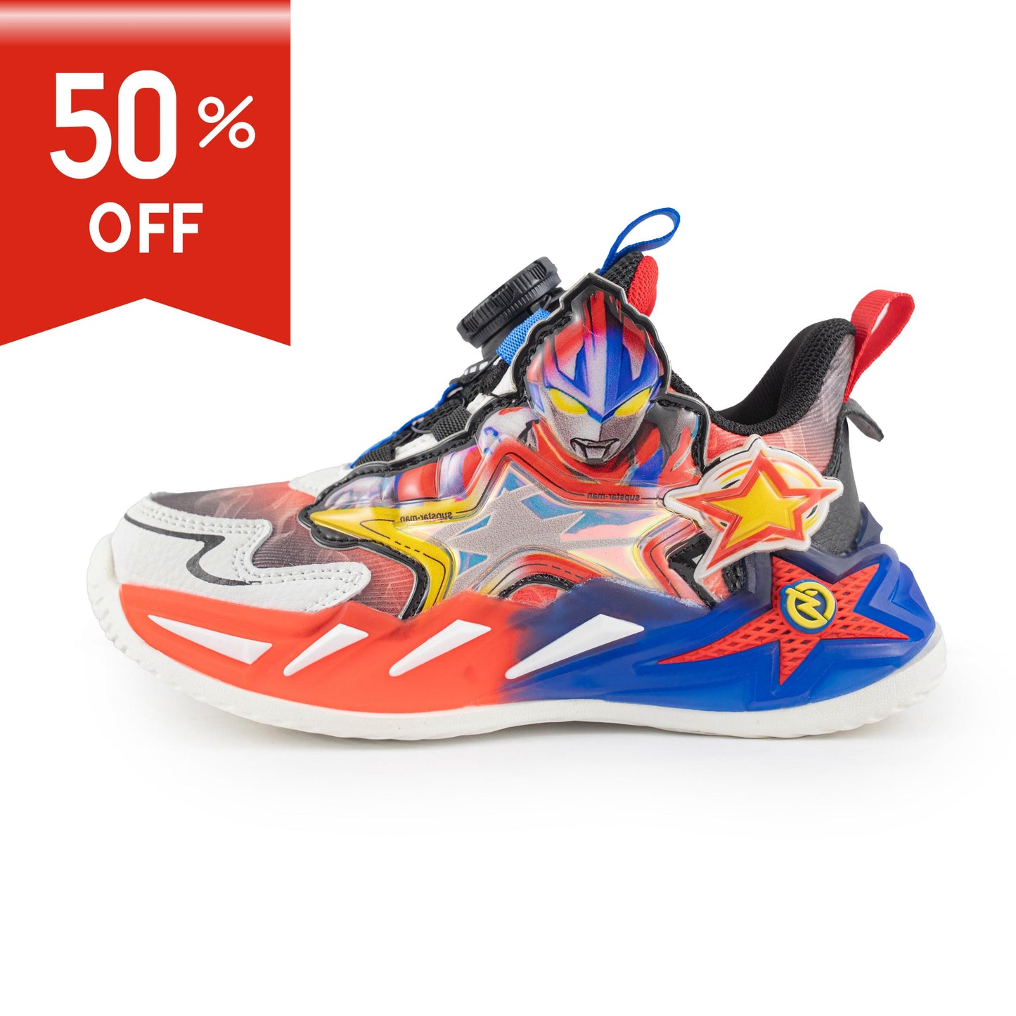 Kids' Superhero Rotary buckle Sneakers – 837 Black Red