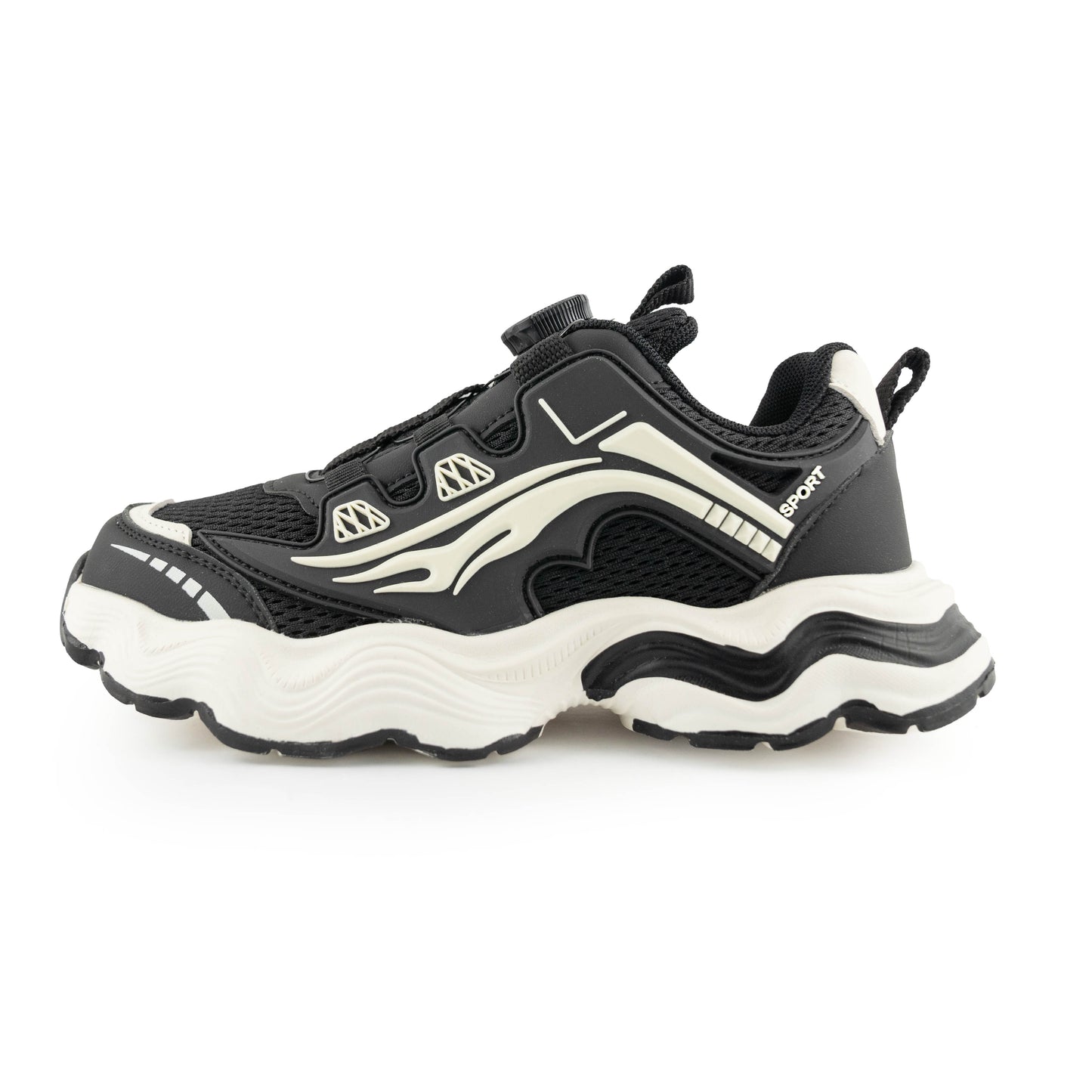 Youth Chunky Rotary buckle Sneakers - 8903 Black