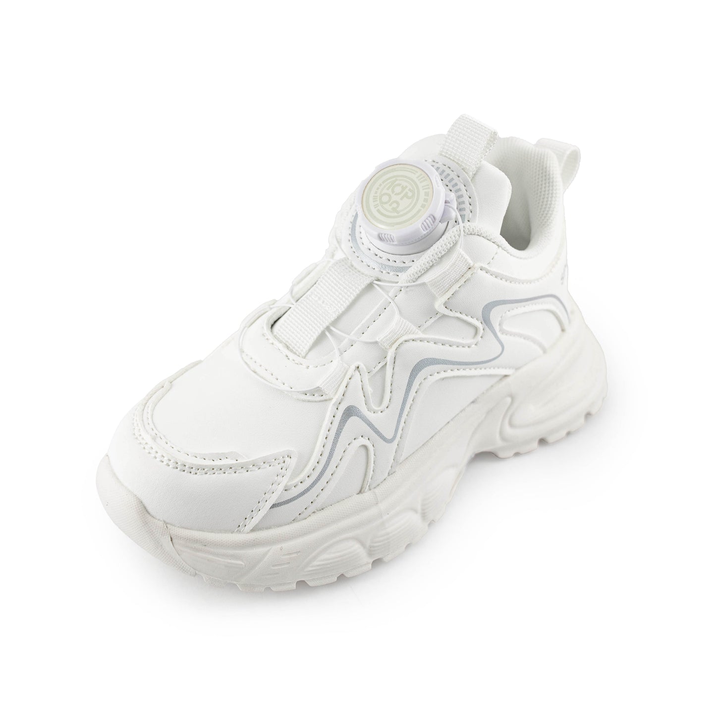 Youth Rotary buckle Sneakers - A28666 White