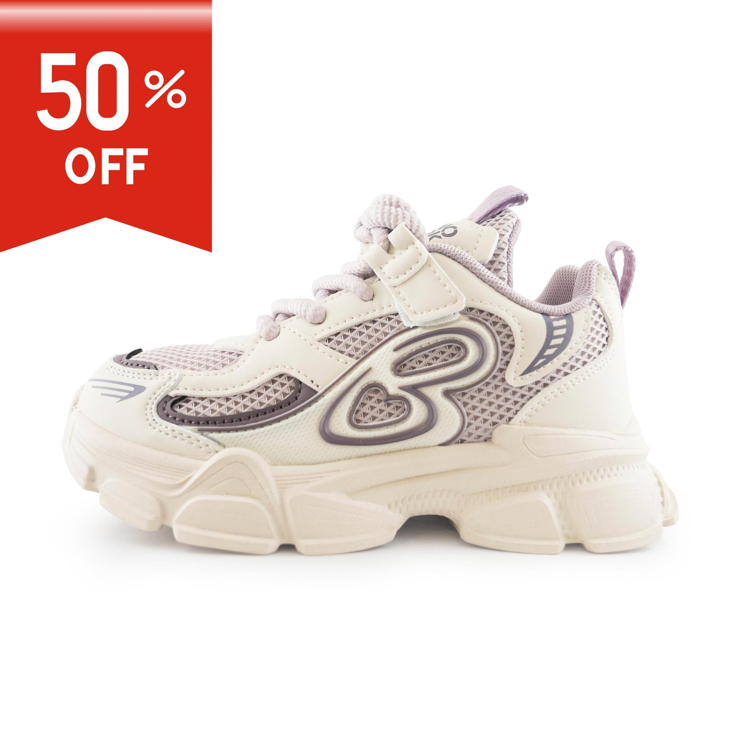 Kids' Chunky Sneakers – Stylish & Comfortable Sport Shoes A6815Purple