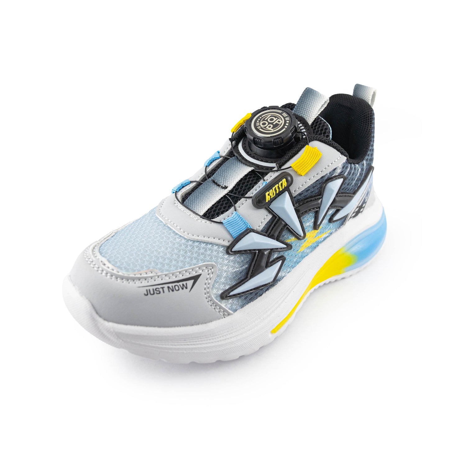 Youth Rotary buckle Sneakers - B6801 Cyan/Gray