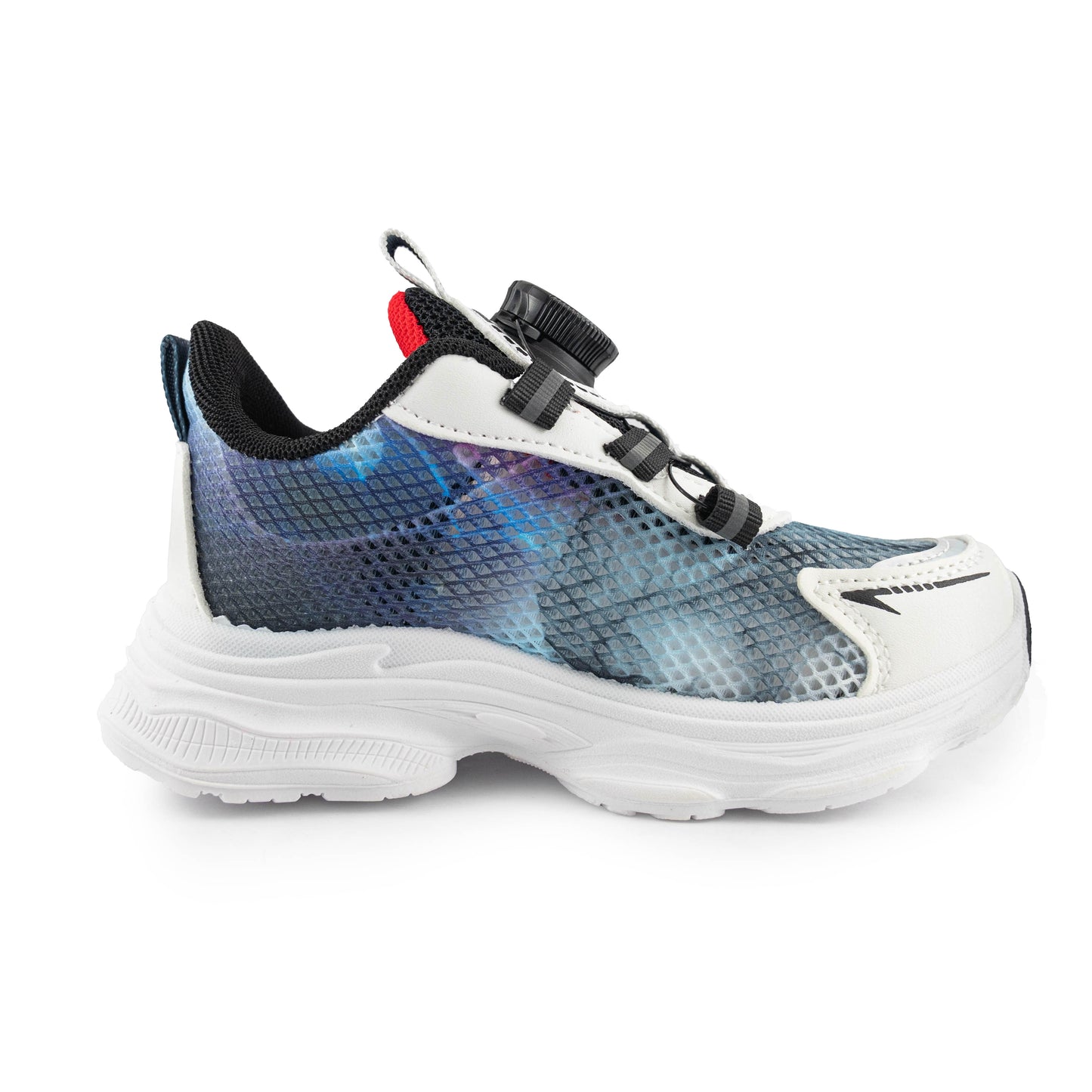 Kid's Rotary buckle Sneakers - Blue/White/Black/Red