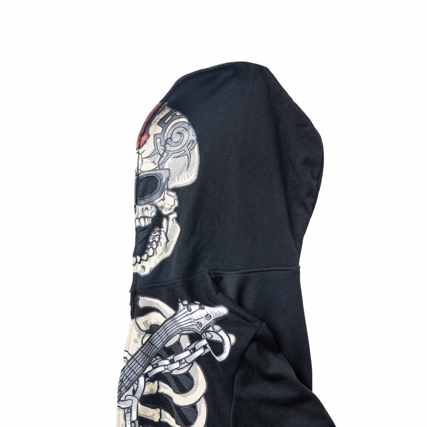Boys Rock Star Skull Zip Over Face Hoodie
