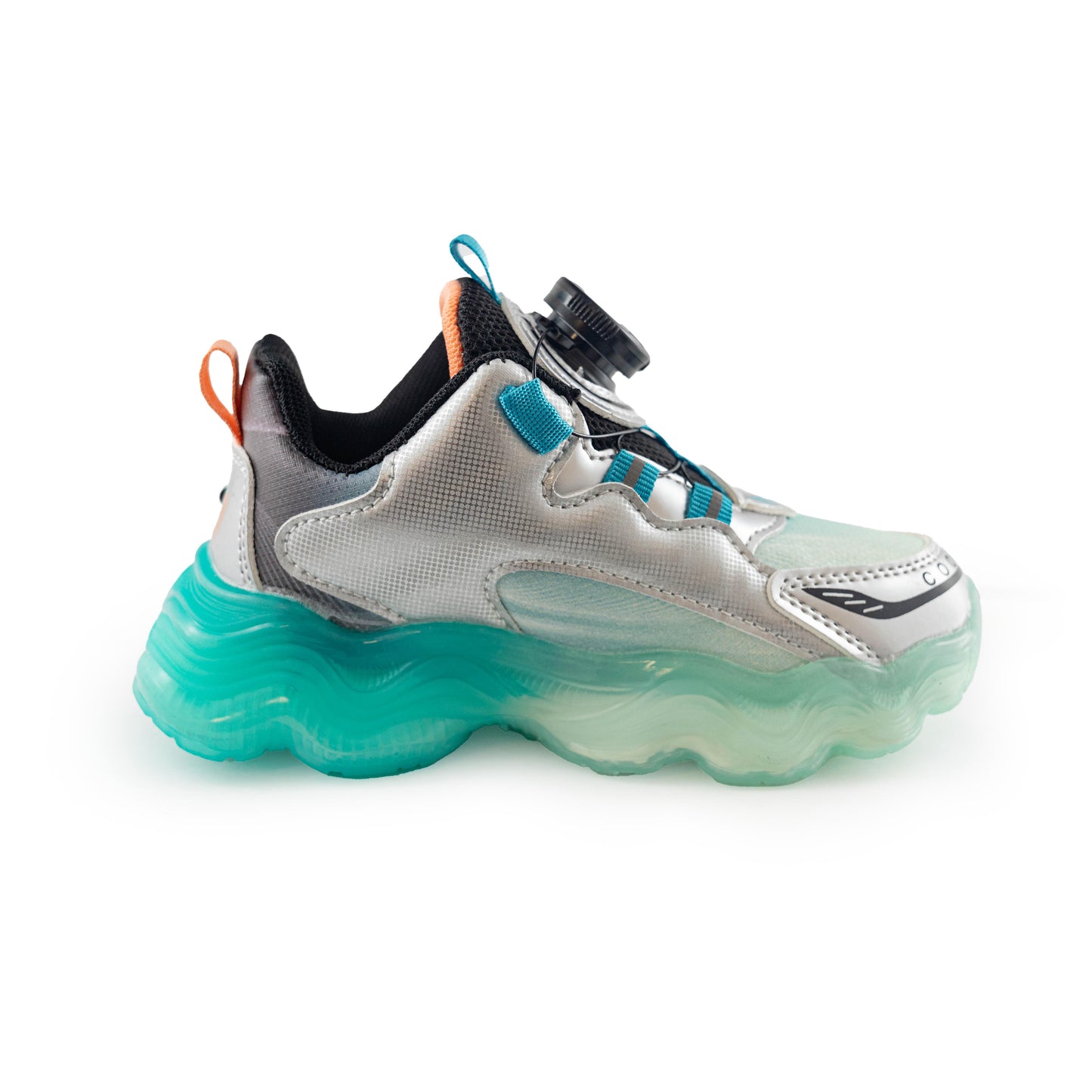 Kids' Superhero Rotary buckle LED Sneakers – M307 Green