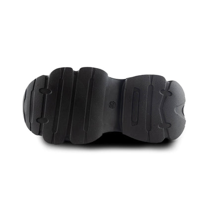 Kids' Chunky Sneakers – 128 Black & Silver Lightweight Shoes