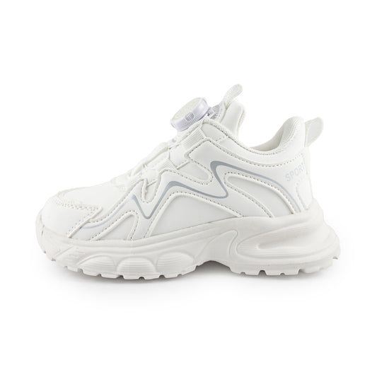 Youth Unsex Rotary buckle Sneakers - A28666 White