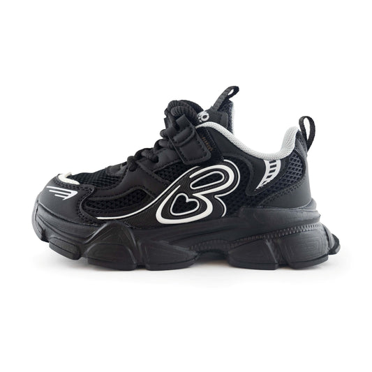 Kids' Chunky Sneakers – Stylish & Comfortable Sport Shoes Black A6815 Black