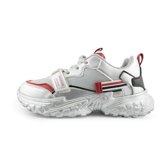 Youth Life Style Sneaker - B28127 Red/Sliver