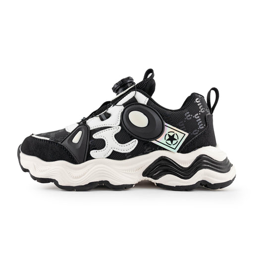 Youth Chunky Rotary buckle Sneakers - B28137 Black