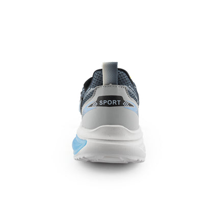 Youth Rotary buckle Sneakers - B6801 Cyan/Gray
