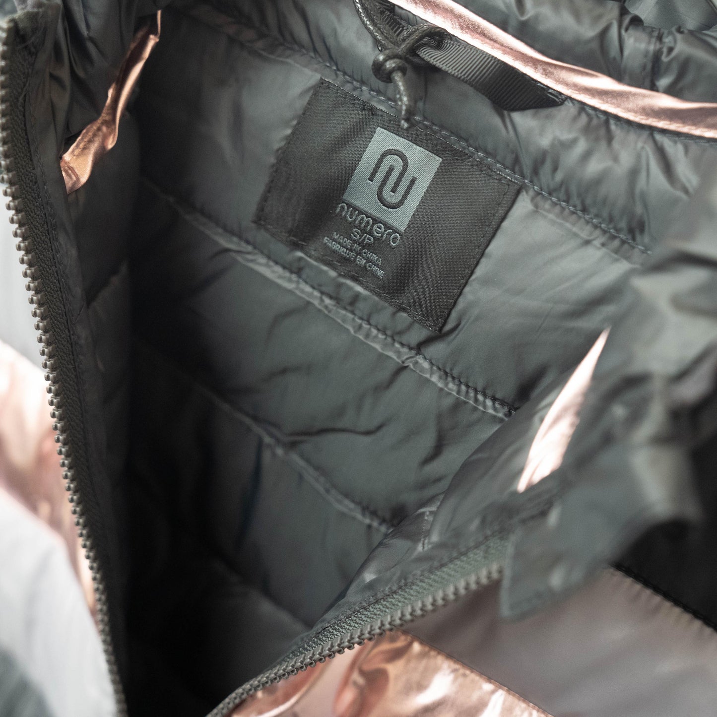 Numero Quilted Packable Hooded Full Zip Women's Puffer sliver Black/Gray/Copper