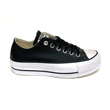 Load image into Gallery viewer, Chuck Taylor All Star Leather Platform Low Top In Black/Black
