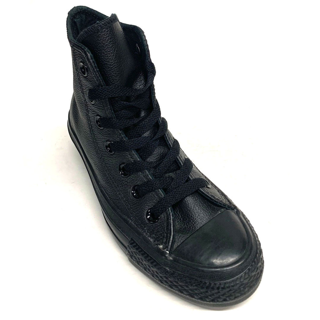 Chuck Taylor All Star Leather High Top in Black Monochrome